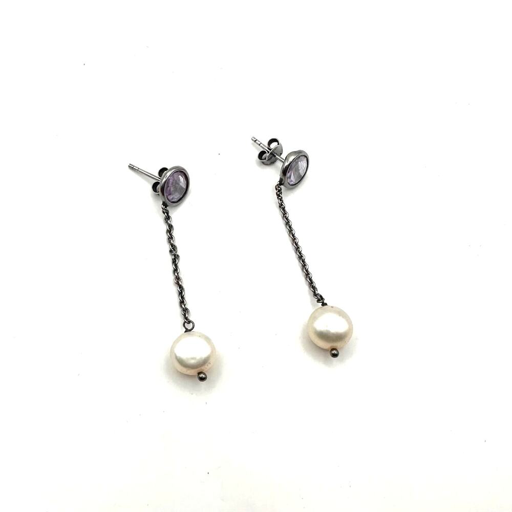 FURLA Dangle Drop Earring Jewelry 925 Silver Designer Quiet Luxury made in Italy